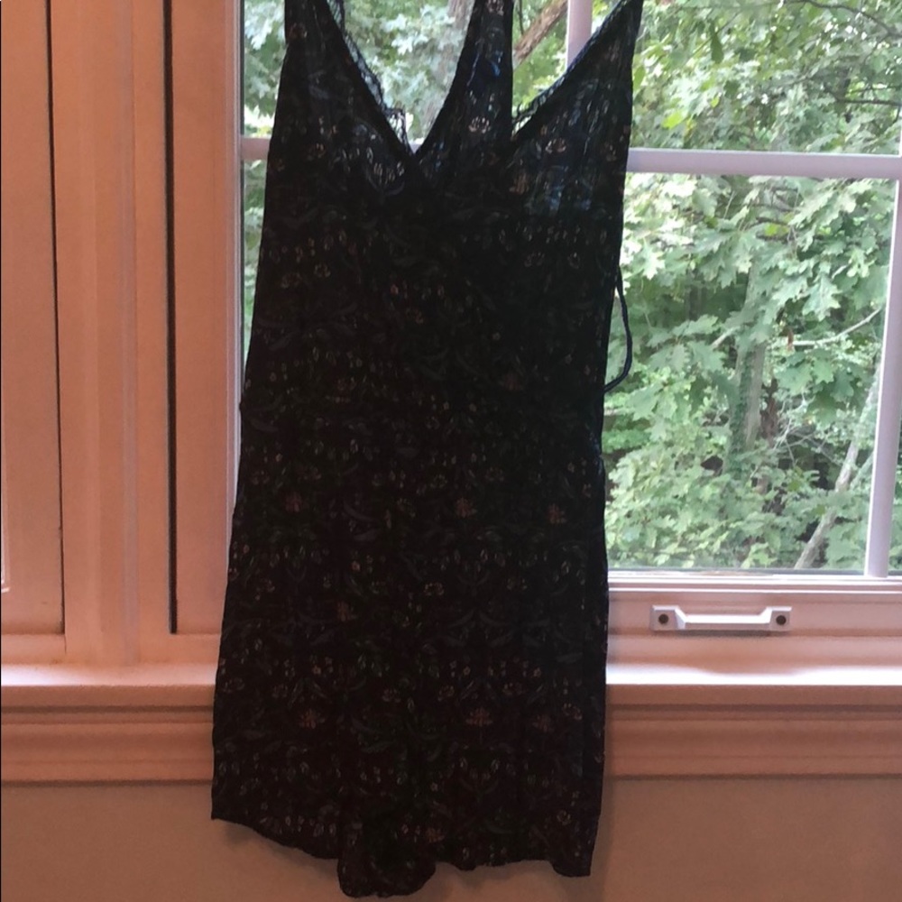 Blue pattern romper